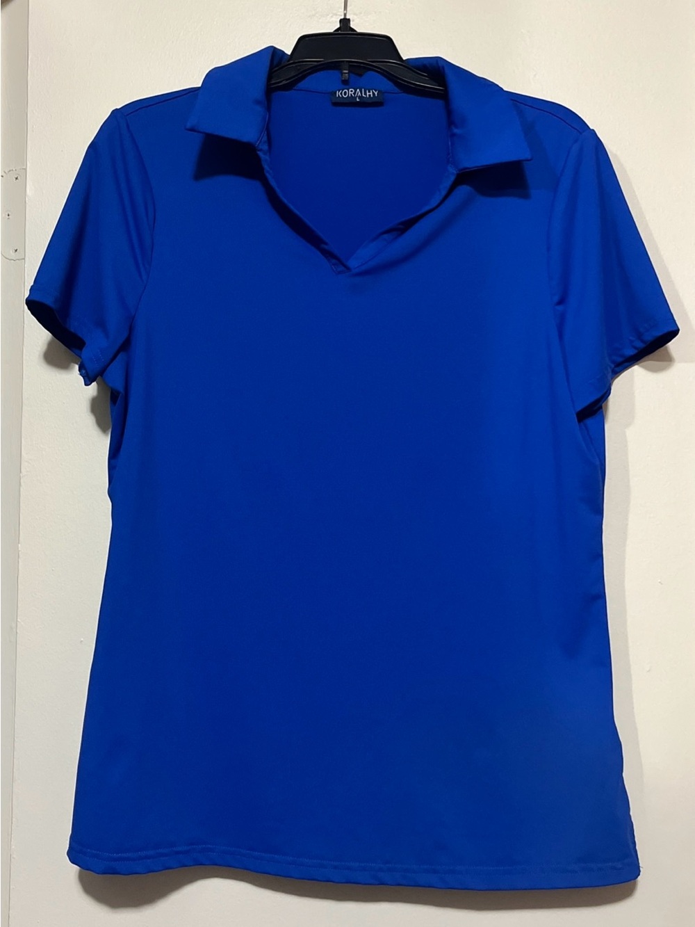 Koral Women's Royal Blue Short Sleeve Polo Golf Activewear Tee